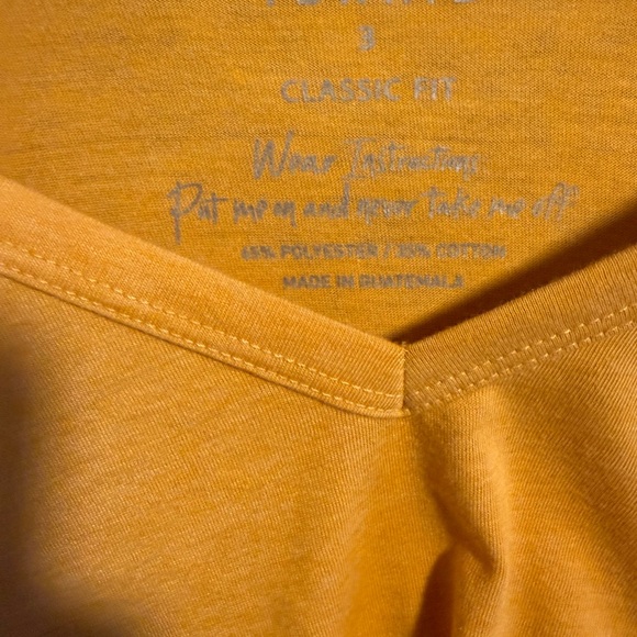 Torrid Yellow V-Neck Classic T-Shirt - Picture 3 of 5
